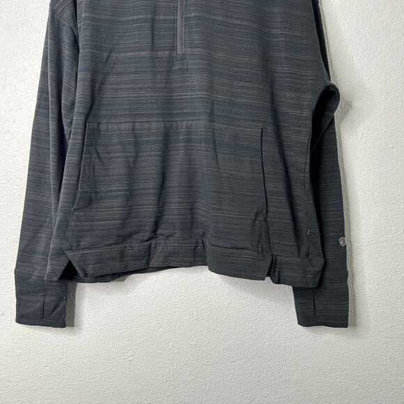 Kuhl Accel 1/2 Zip Pullover Black Large Fleece Lined Kangaroo Pocket - Picture 4 of 10